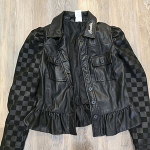 Disney Cruella‎ De Vil Checkered Novelty Peacoat Jacket Women’s Character Coat